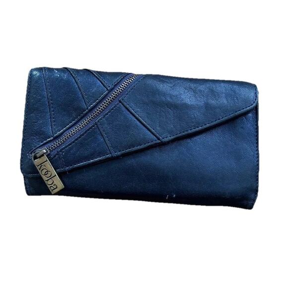 Kooba Handbags - Kooba Women's Leather Folded Wallet Navy Blue B000626